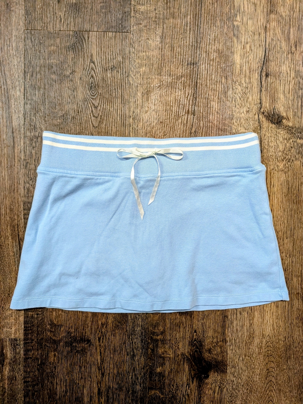 Classic Y2K Light Blue Drawstring Mini Skort
